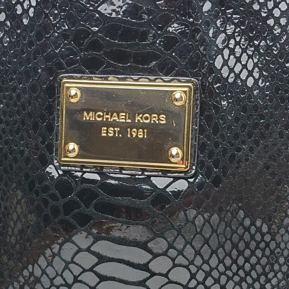 MICHAEL KORS Black Python Style Notebook Cover‎ w… - image 14